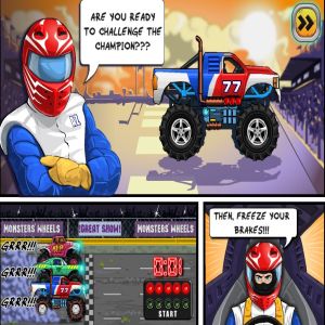 Corrida de Rodas Grandes jogo foto 2