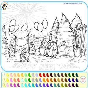 Pingalee Loves New Year - Coloring Game game photo 1