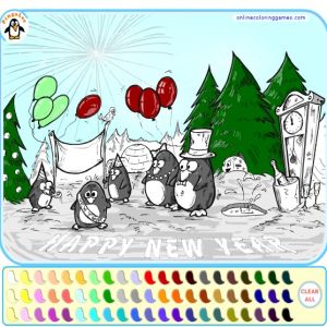 Pingalee Loves New Year - Coloring Game game photo 2