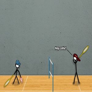 Stick Figure Badminton 3 game photo 1